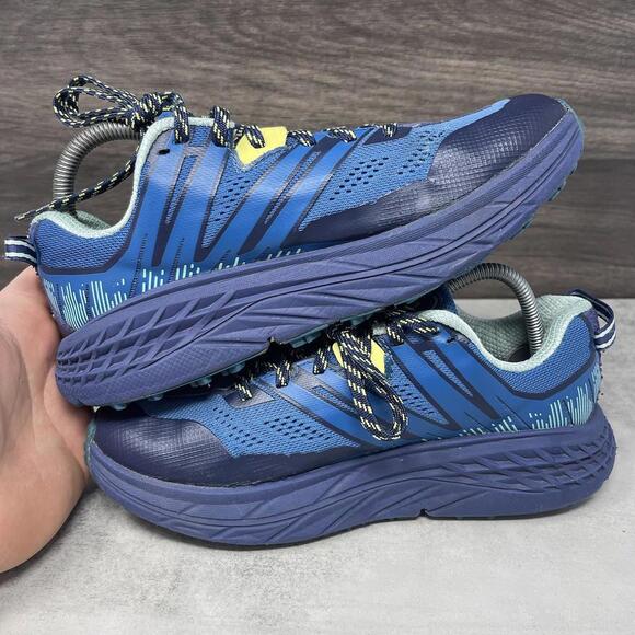 HOKA Speedgoat 3 Trail Running Shoes Womens Size 7 Blue Sneakers One One - Picture 7 of 11
